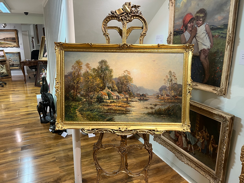 Thumbnail: OIL PAINTING FINE Eugene Demester b1914 IMPRESSIONISM 20th CENTURY GGF