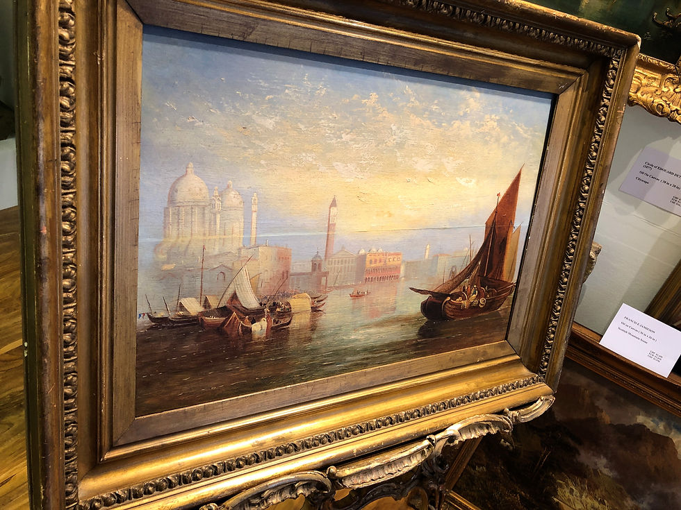 Thumbnail: OIL PAINTING OLD MASTER of Venice 18th / 19th CENTURY in a GOLD GILT FRAME