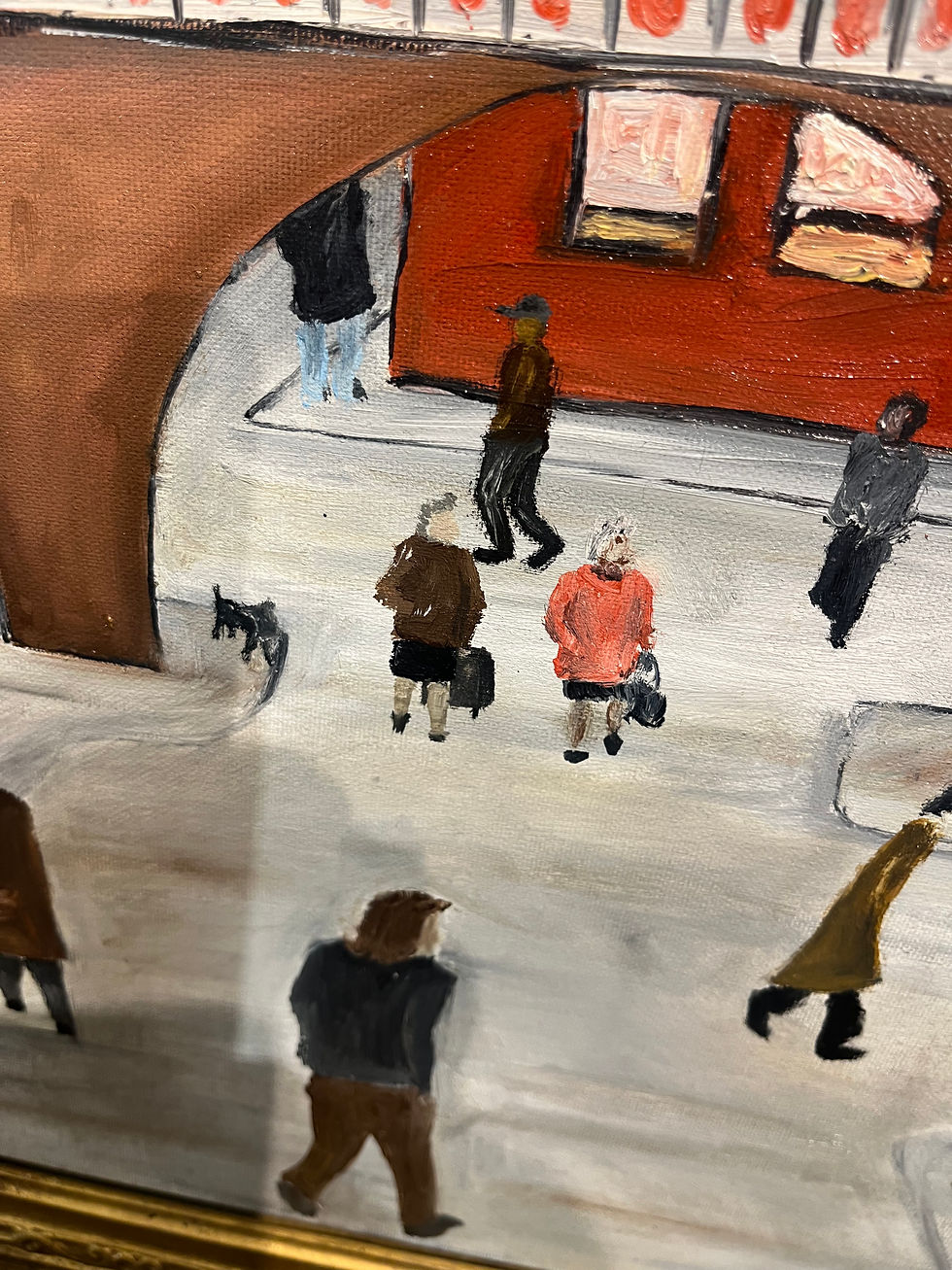 Thumbnail: OLD MASTER Signed " L S Lowry " The Red Tower  " Oil Painting 20th Century GGF