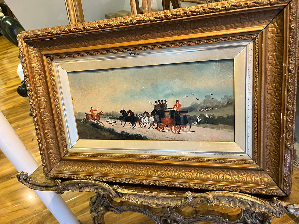Thumbnail: OIL PAINTING Philip Rideout  1907 Antique 19th Century Fine Quality Piece