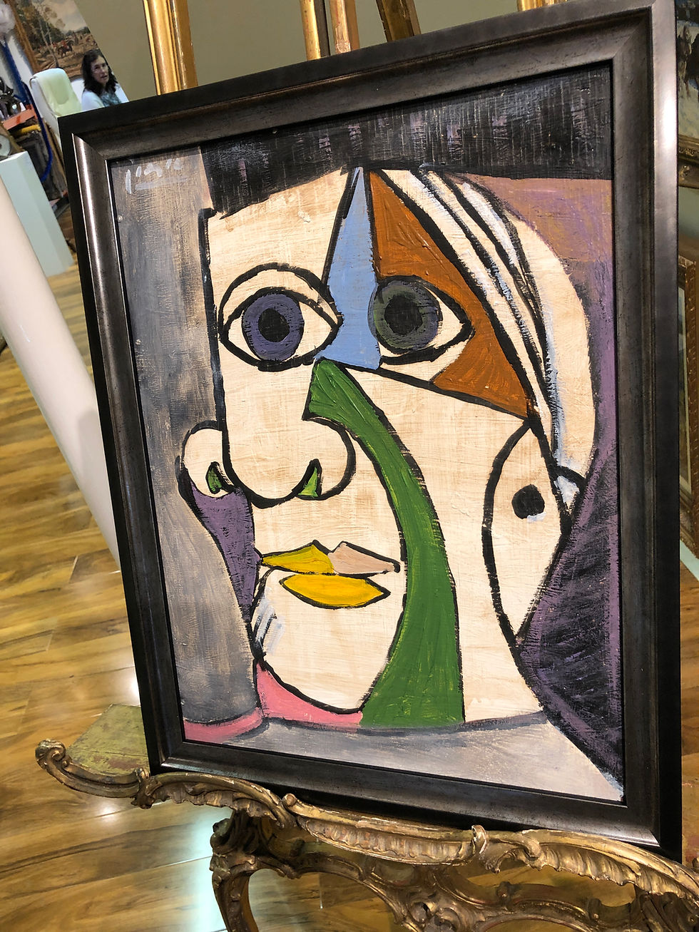 Thumbnail: OLD MASTER PICASSO OIL PAINTING 20th CENTURY FRAMED