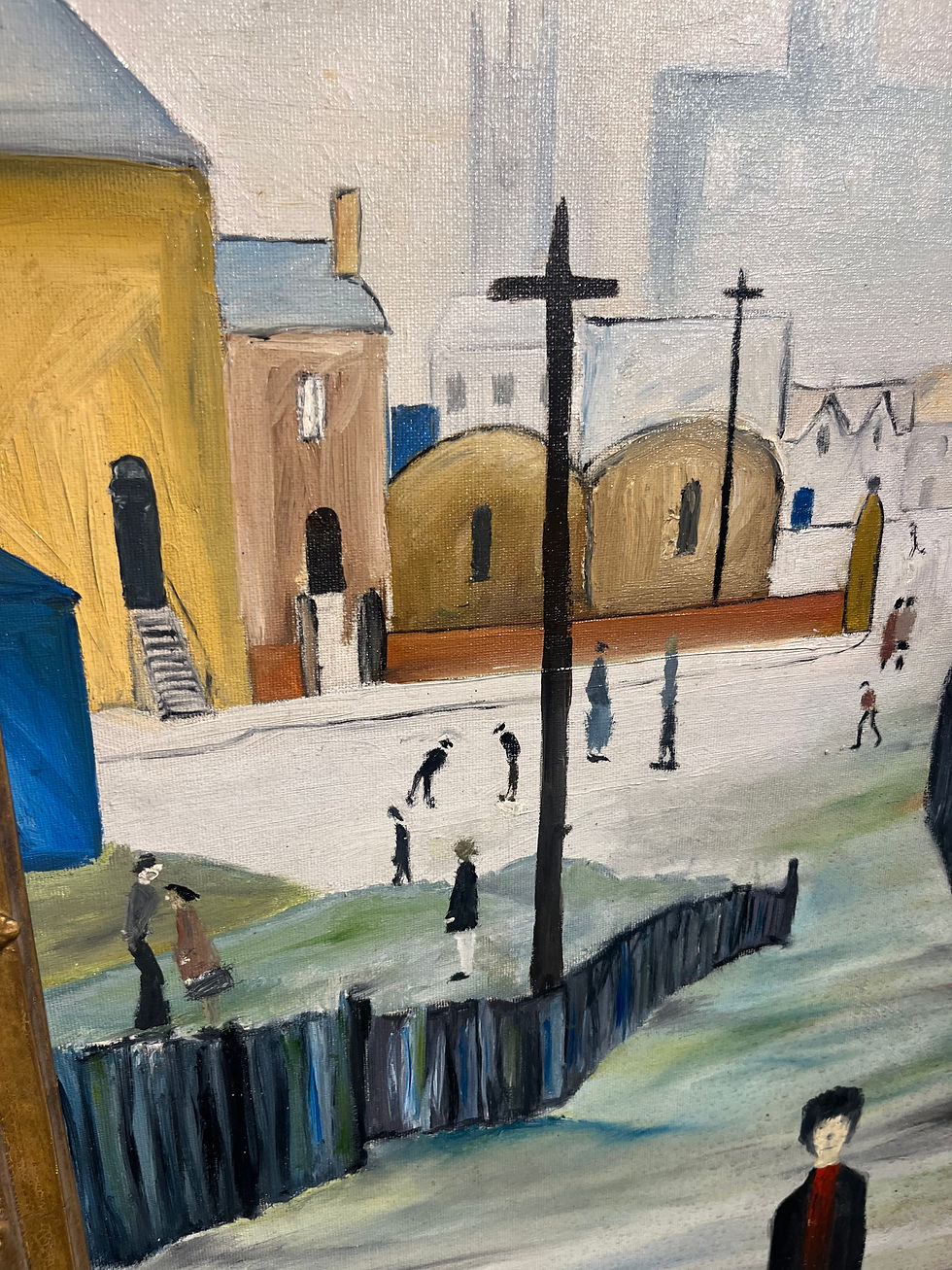 Thumbnail: OLD MASTER Signed " L S Lowry " BROKEN DAY  " Oil Painting 20th Century GGF