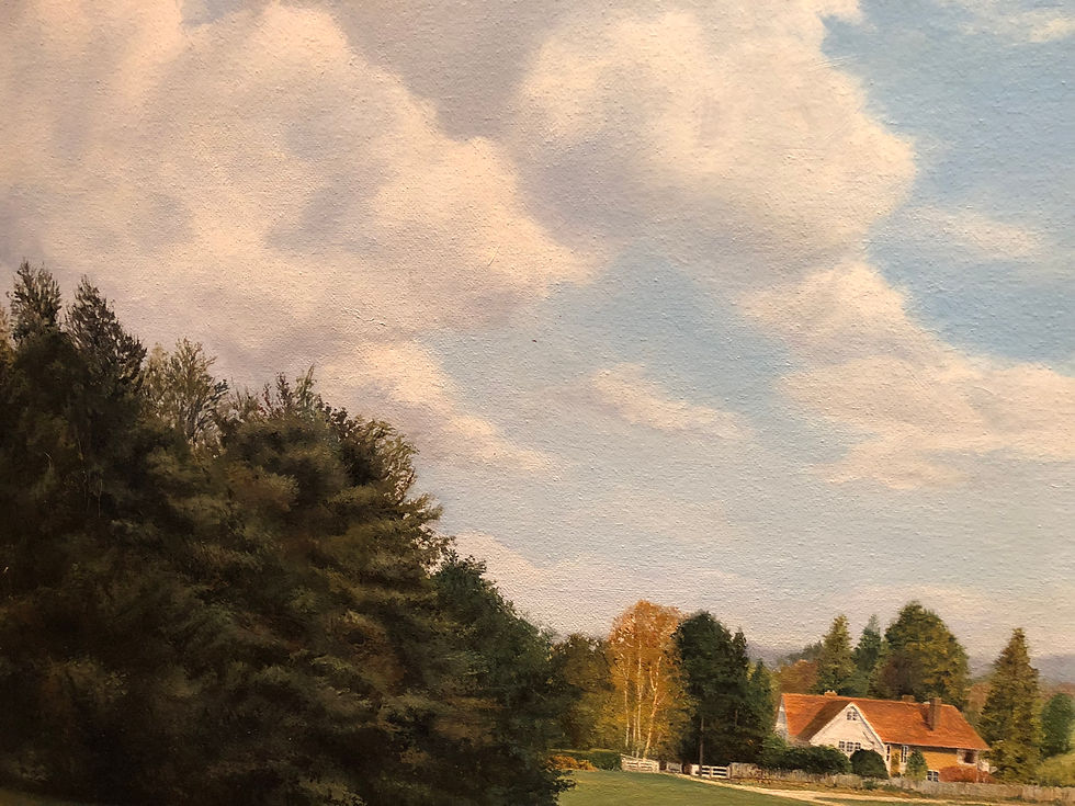 Thumbnail: OIL PAINTING GOLF COURSE BRITISH SCHOOL 20th CENTURY BEAUTIFUL PIECE