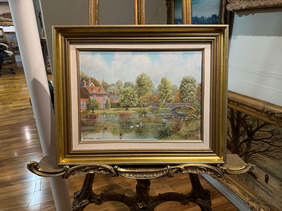 Thumbnail: OIL PAINTING on Canvas of Romsey MID 20th CENTURY IMPRESSIONISM