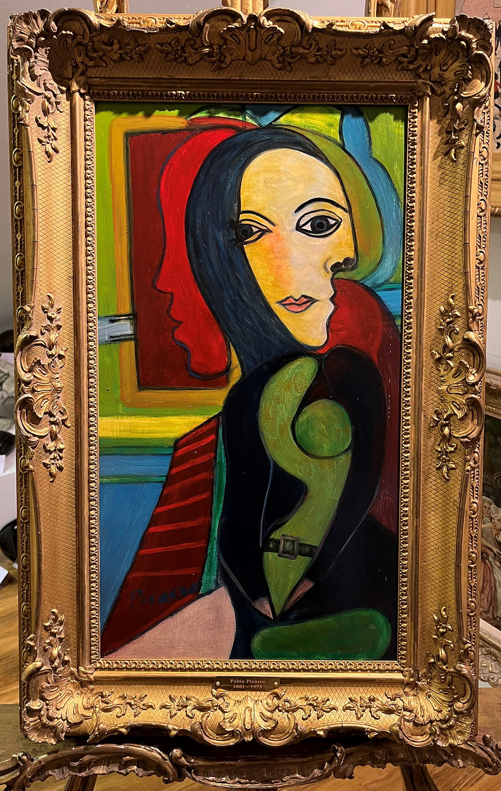 Thumbnail: OLD MASTER PICASSO  Model Dora OIL PAINTING 20th CENTURY FRAMED