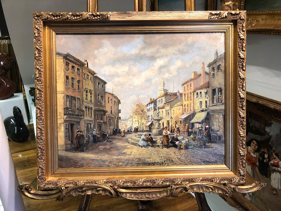 Thumbnail: OIL PAINTING  By M . J . RENDALL MID 20th CENTURY IMPRESSIONISM