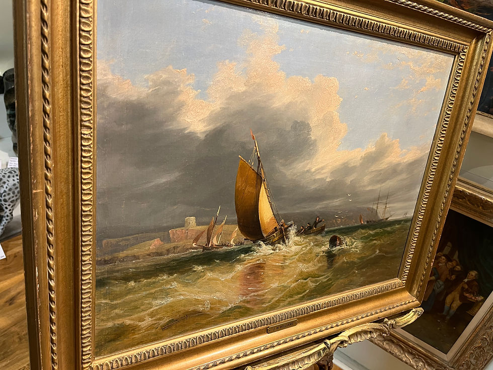 Thumbnail: OLD MASTER By James W Williams 1787 - 1867  OIL PAINTING ON CANVAS