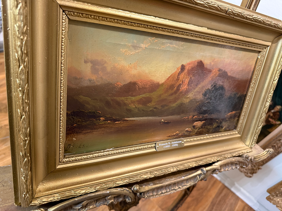 Thumbnail: OLD PAINTING FINE F E. Jamieson Antique 19th Century British OLD MASTER