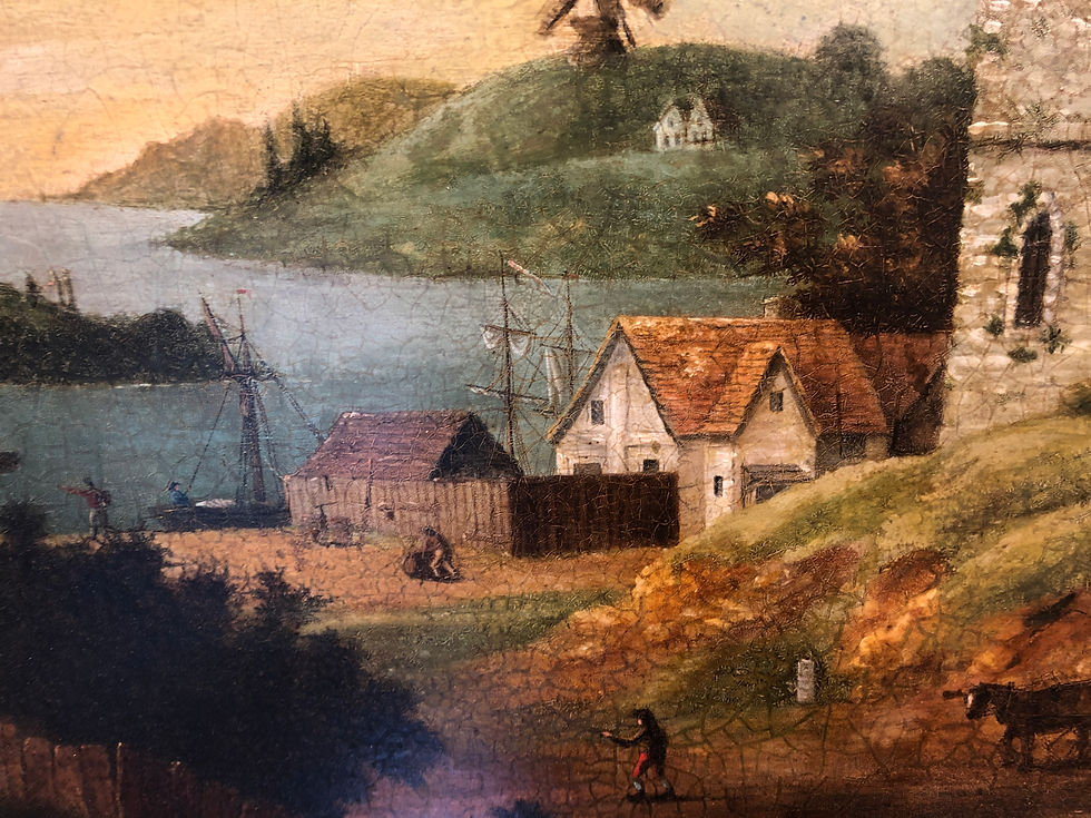 Thumbnail: RARE FINE ORIGINAL ANTIQUE 18th CENTURY BRITISH OLD MASTER OIL PAINTING BATTL