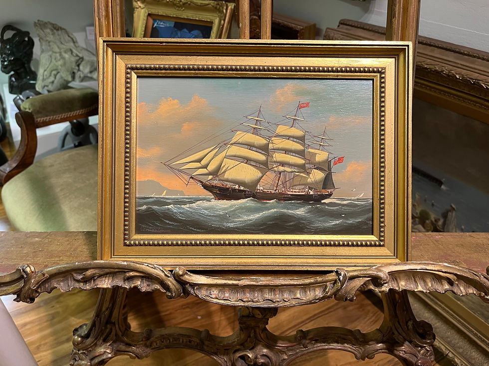 Thumbnail: OIL PAINTING Small  SALVATORE COLACICCO (NAVY ADMIRALTY 20th CENTURY PIECE