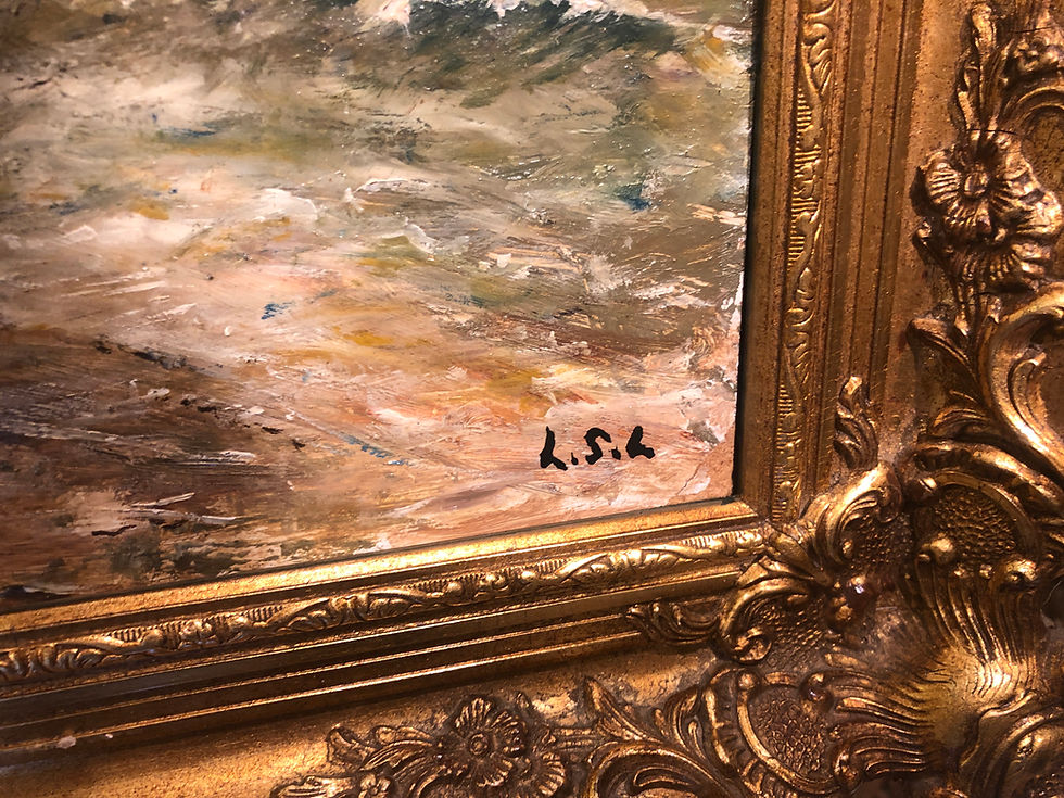 Thumbnail: OLD MASTER Signed L S Lowry " Beach play time" Oil Painting 20th Century