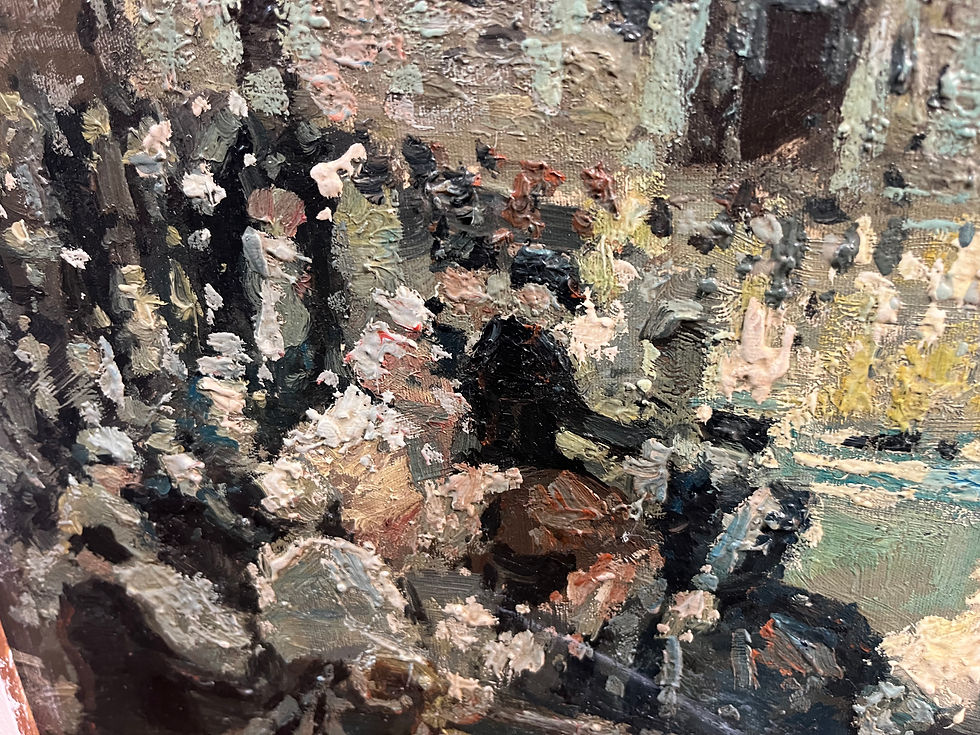 Thumbnail: HUGE OIL PAINTING VENICE ITALIAN MASTER MEDIUM CIRCA  MID 20TH CENTURY