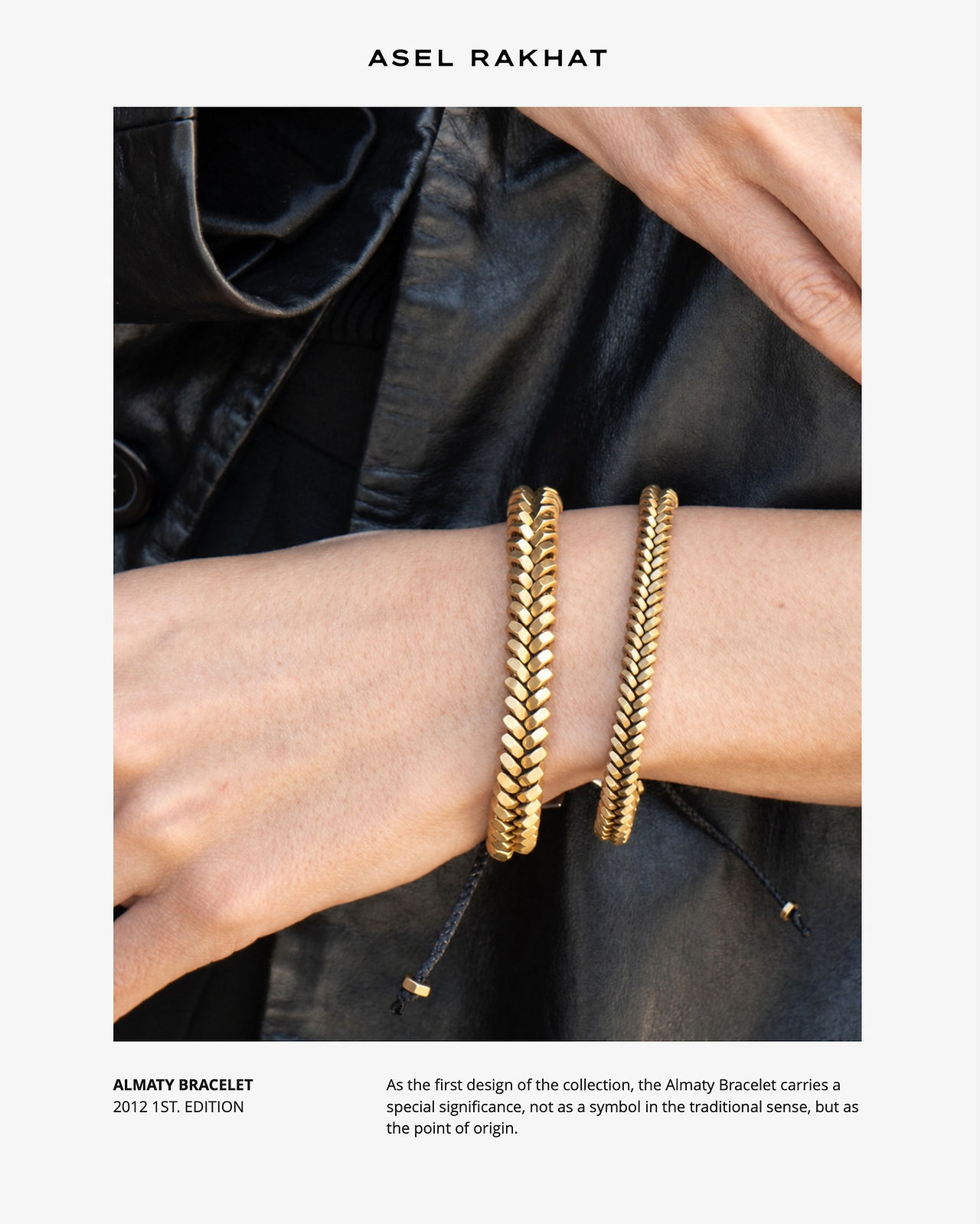 Almaty Armband und Everyday Armband aus Messing getragen