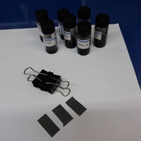 Improving perovskite solar cell performance with conductive adhesive ink