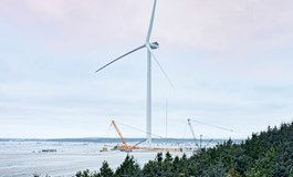 Vestas 15MW turbine up at Danish port