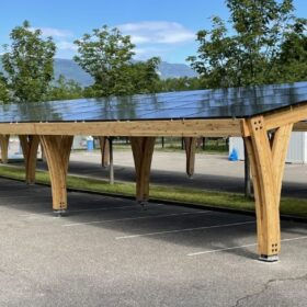 Timber framed solar carports for residential, commercial applications