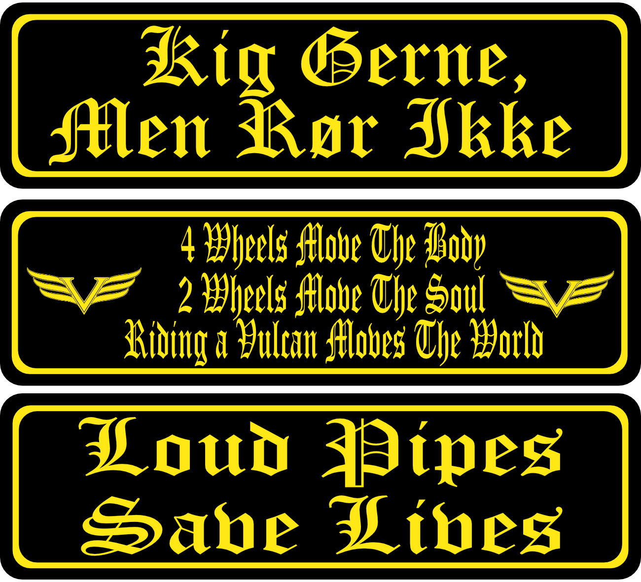 Stickers 3-pack Laminated