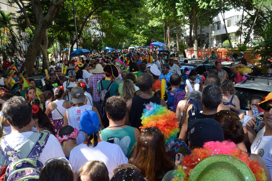 Bloco de rua durante o Carnaval
