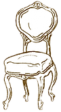 背もたれのあるイス