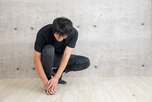 男性のスポーツのけが