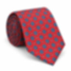 F06 · Rouge et bleu marine · Cravate KAMICIE à fleurs