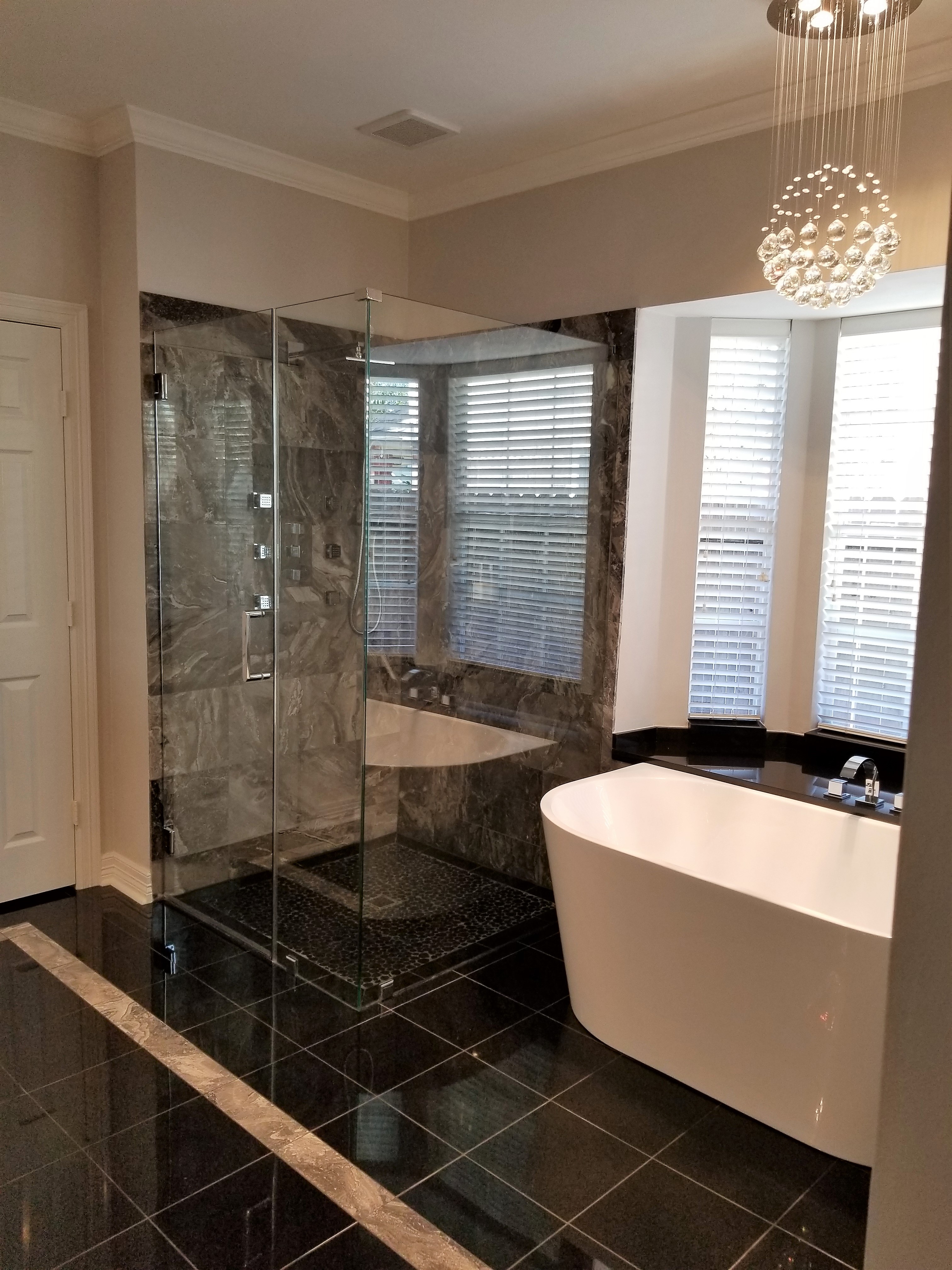 Marble and granite bathroom remodel