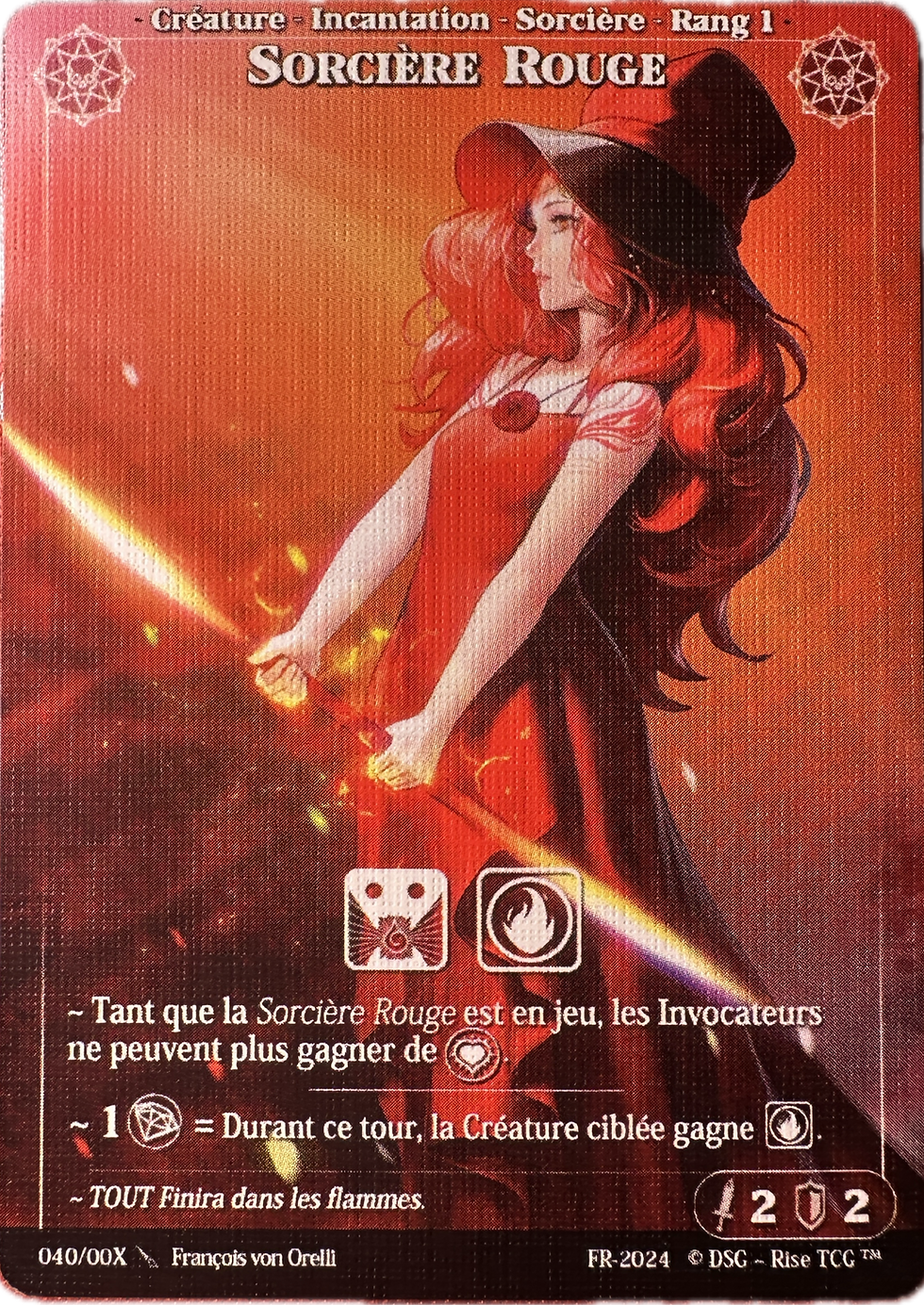 Rise TCG - Carte Poker- Precious Pack - Sorciere Rouge