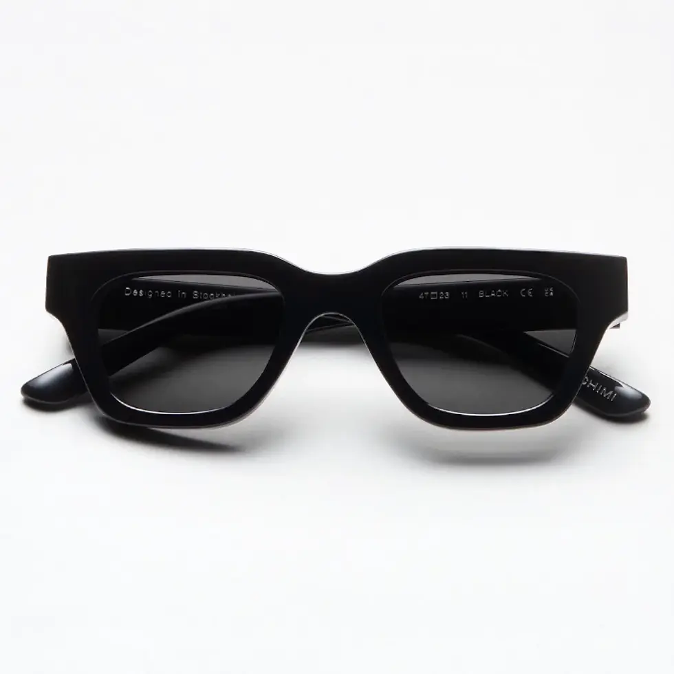 Thumbnail: Black rectangular sunglasses