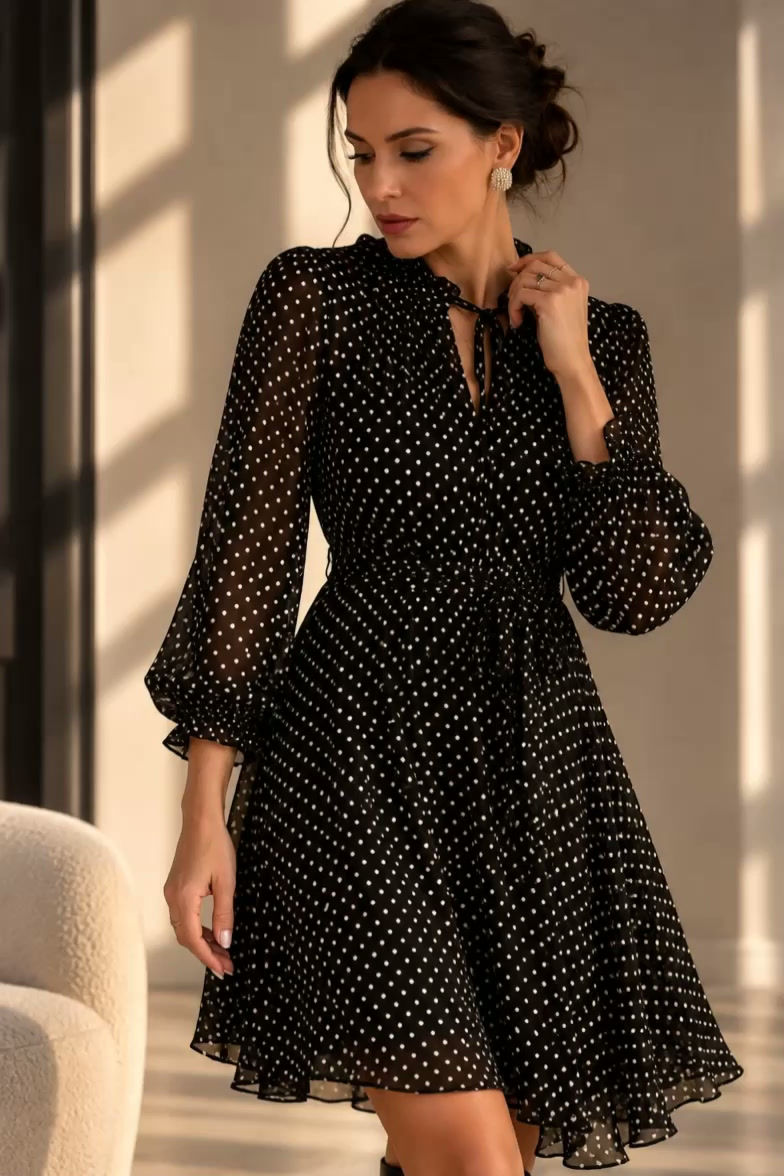 Noir Pois Dress