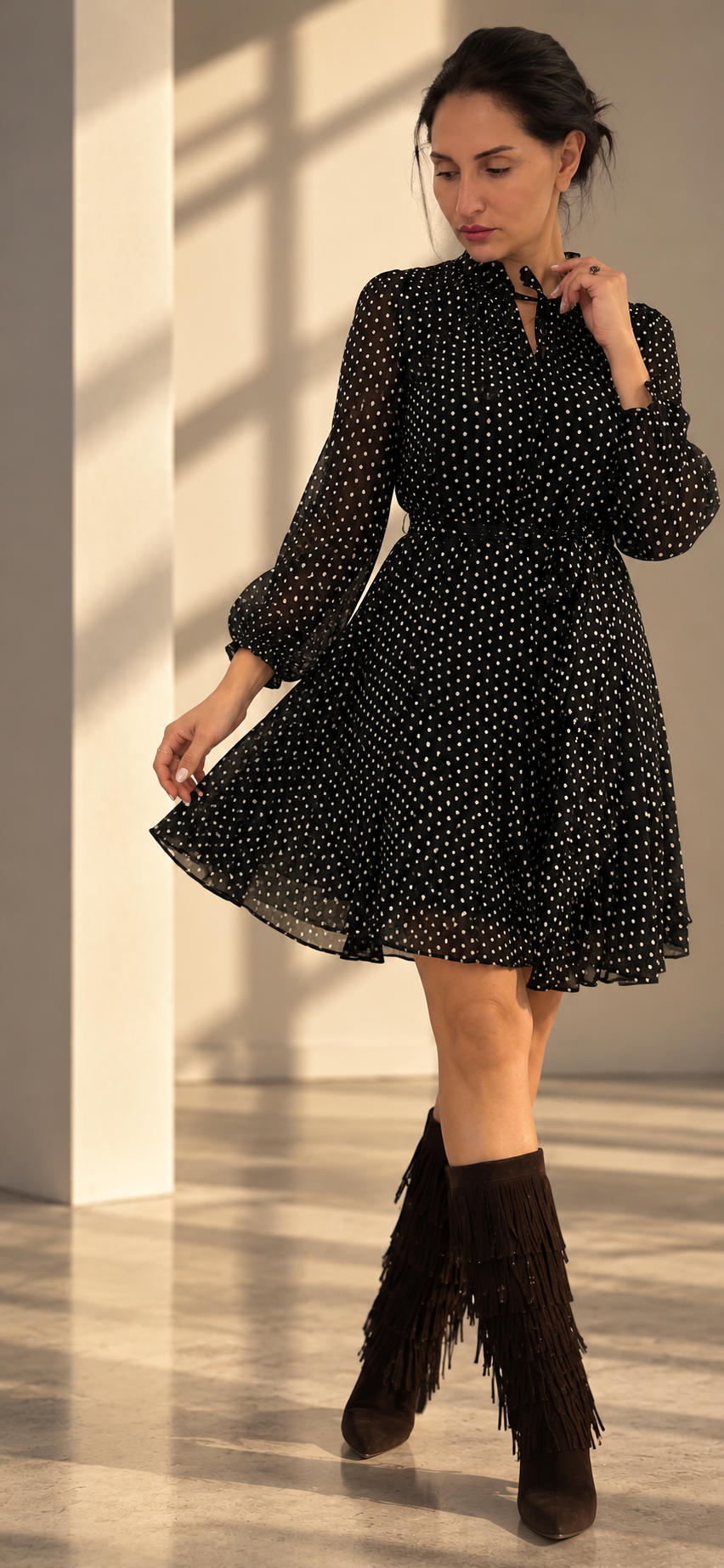 Thumbnail: Noir Pois Dress