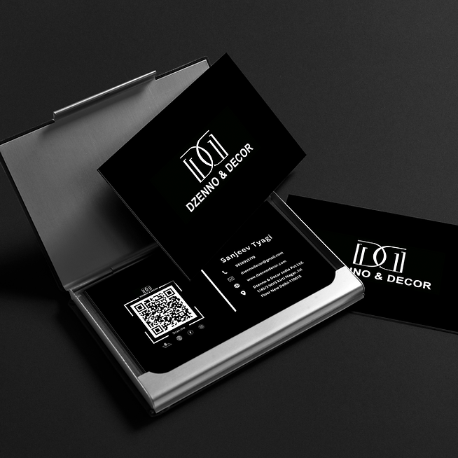 Dzenno & Decor branding and visiting card Design