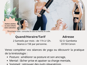 Atelier découverte de la kinésiologie en Mars 2026 - Par Laurianne Bordes kinésiologue Bordeaux Bastide