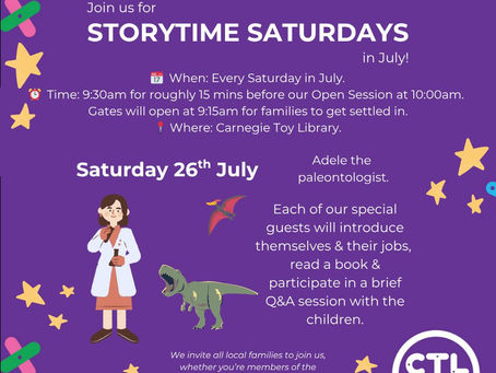 Storytime Saturdays Finale: Meet Adele the Palaeontologist!