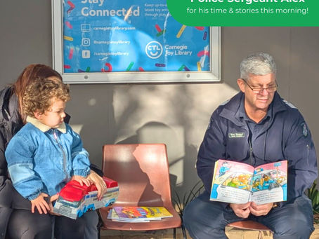 A Special Saturday with Sergeant Alex at the Toy Library