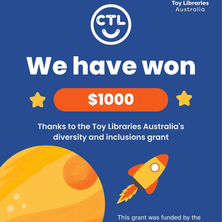 Exciting News: $1,000 Grant from Toy Libraries Australia