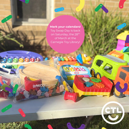 Toy Swap Day Returns – Saturday 28 March at Carnegie Toy Library