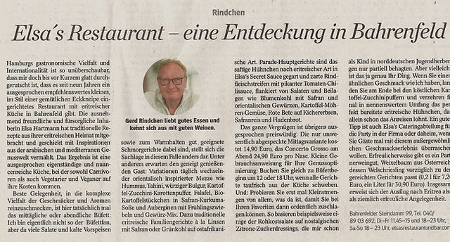 Elsa's Restaurant Bahrenfeld Gourmet Rezension Gerd Rindchen