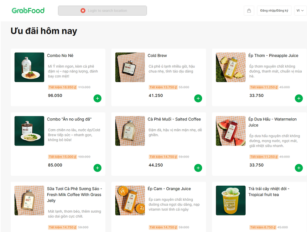 Deal siêu đặc biệt chỉ có trên app giao hàng GrabFood, ShopeeFood.