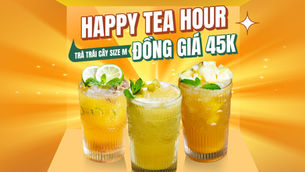Happy Tea Hour tại Mangrove Coffee & Tea – Trà trái cây đồng giá 45K 