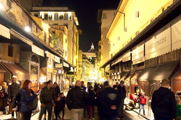 [フィレンツェ]夜のヴェッキオ橋  / イタリア ローマ・フィレンツェ・ピサ旅行記2017㉗