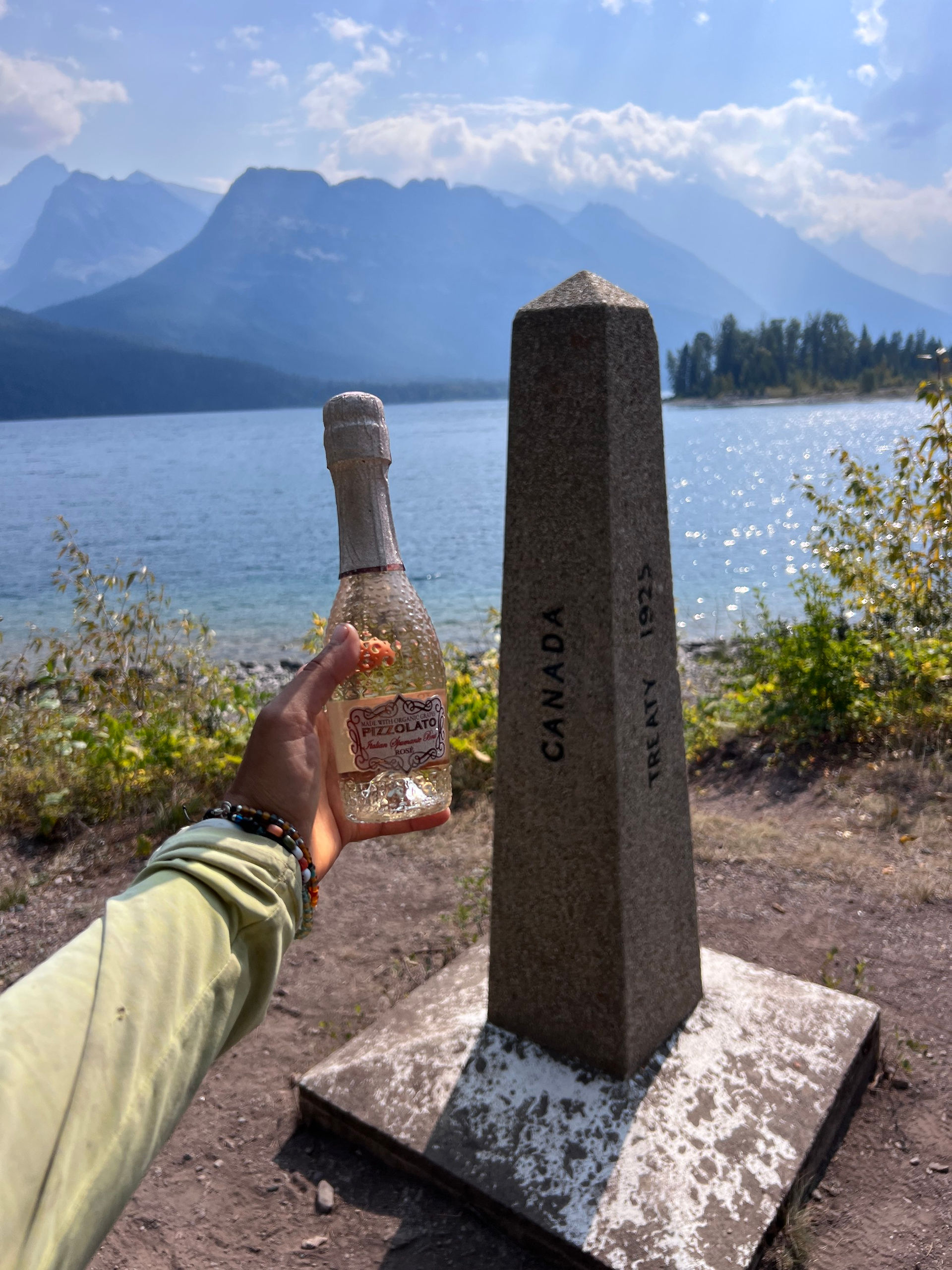champagne celebration at Waterton Lakes National Park