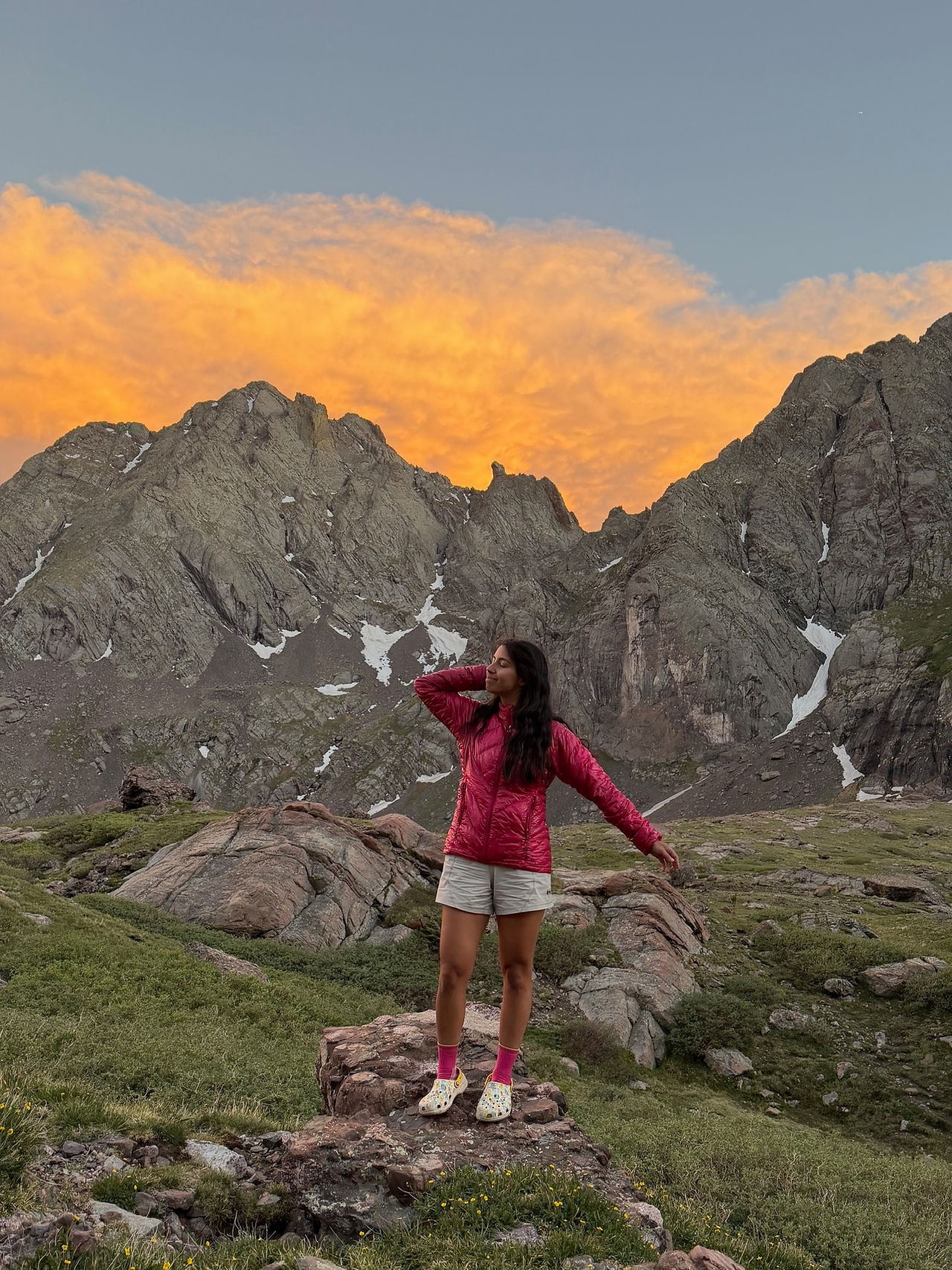enjoying the sunset in the Sangre de Cristos