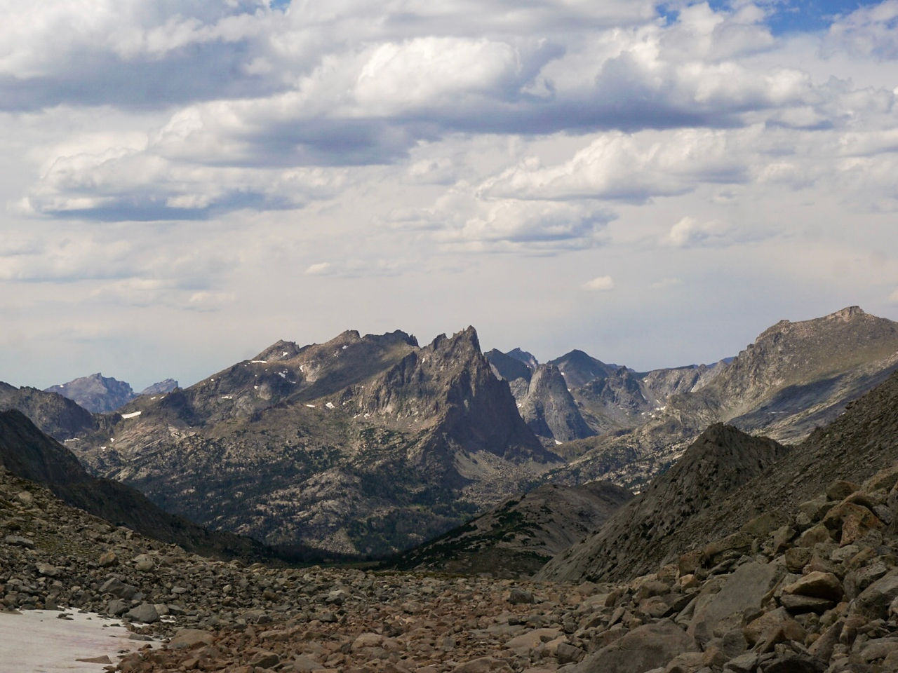 mountains in the Wind River Range in Wyoming