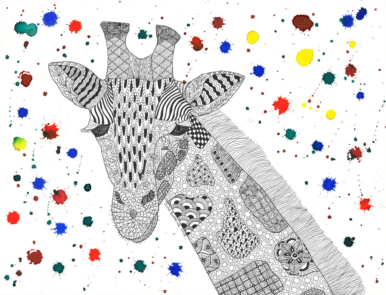 Giraffe - Unframed Print