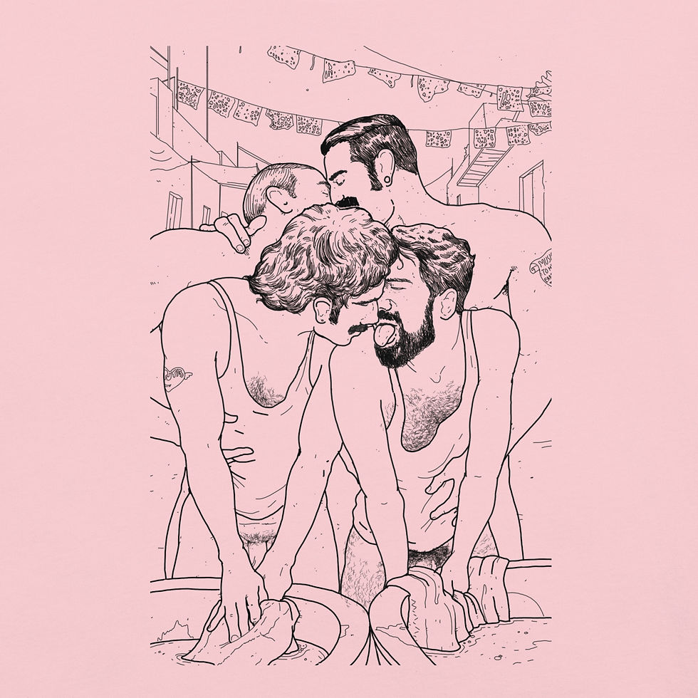 Thumbnail: LAVADEROS (Black Line Art) T-shirt