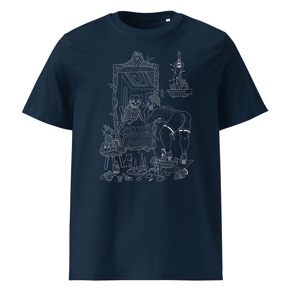 Thumbnail: MEMENTO MORI (White Line Art) T-shirt