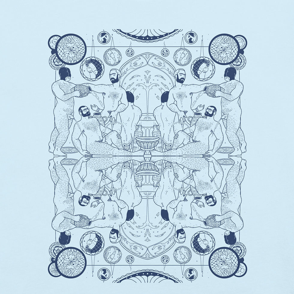 Thumbnail: WATER SPORTS (Blue Line Art) T-shirt