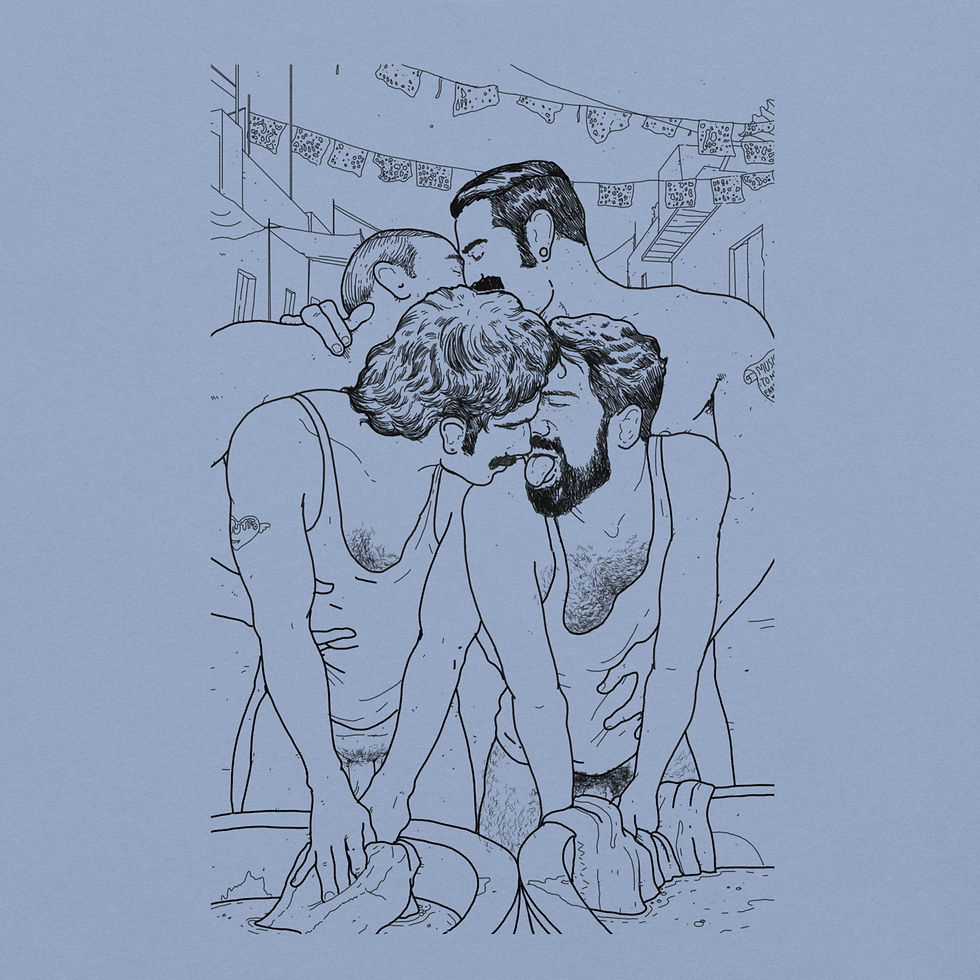 Thumbnail: LAVADEROS (Black Line Art) T-shirt