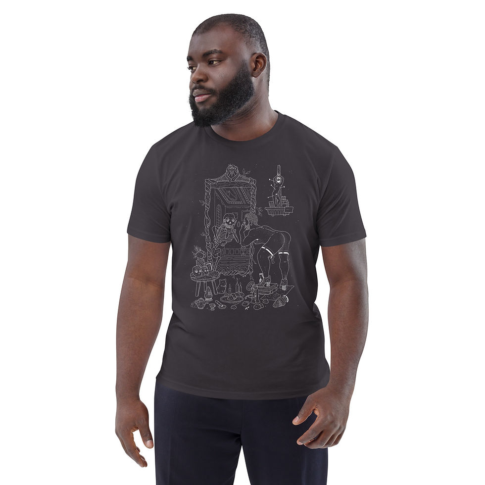 Thumbnail: MEMENTO MORI (White Line Art) T-shirt