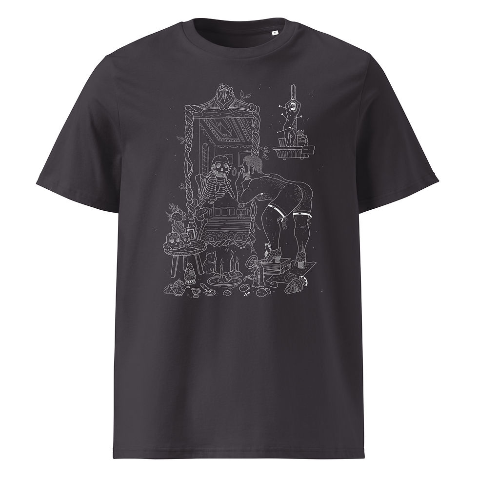 Thumbnail: MEMENTO MORI (White Line Art) T-shirt